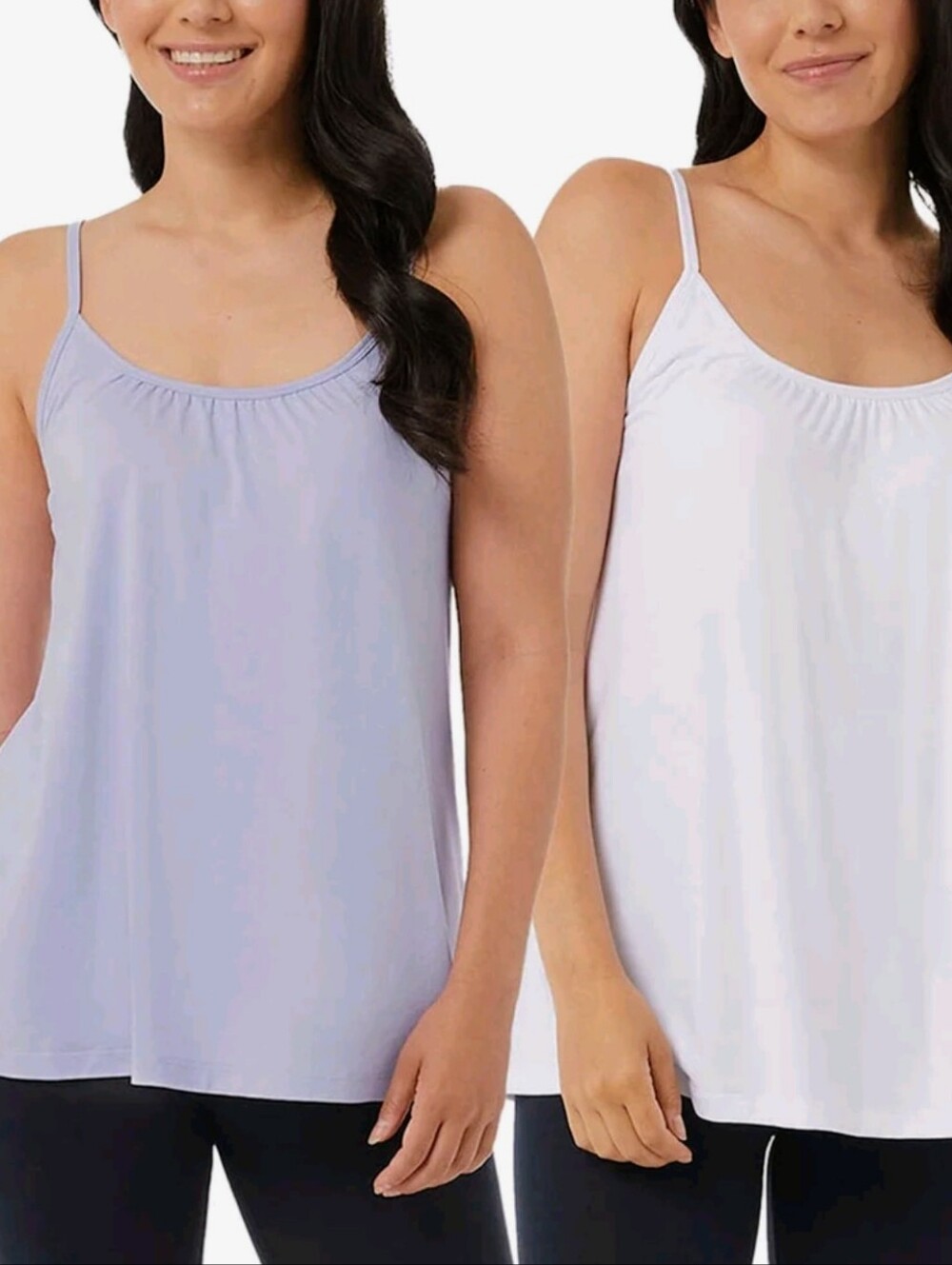 32 Degrees Cool Ladies' Bra Top 2-Pack Light Blue & White - Small